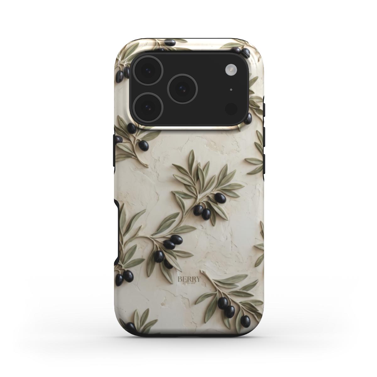 Custodia per iPhone con motivo decorativo – Olive iPhone MagSafe