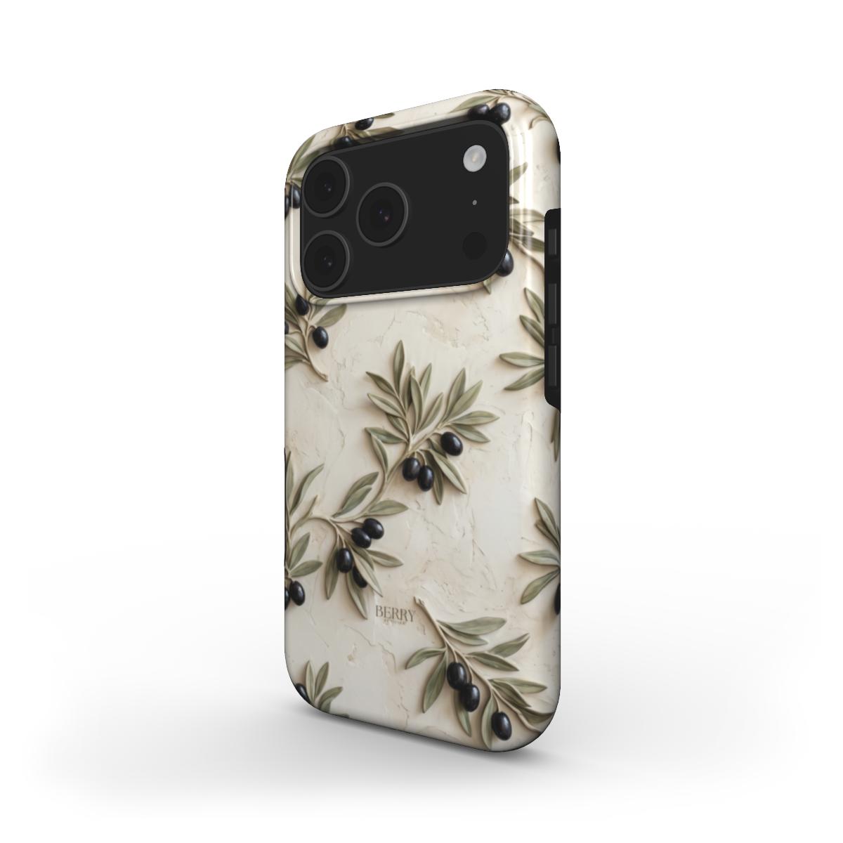 Custodia per iPhone con motivo decorativo – Olive iPhone MagSafe