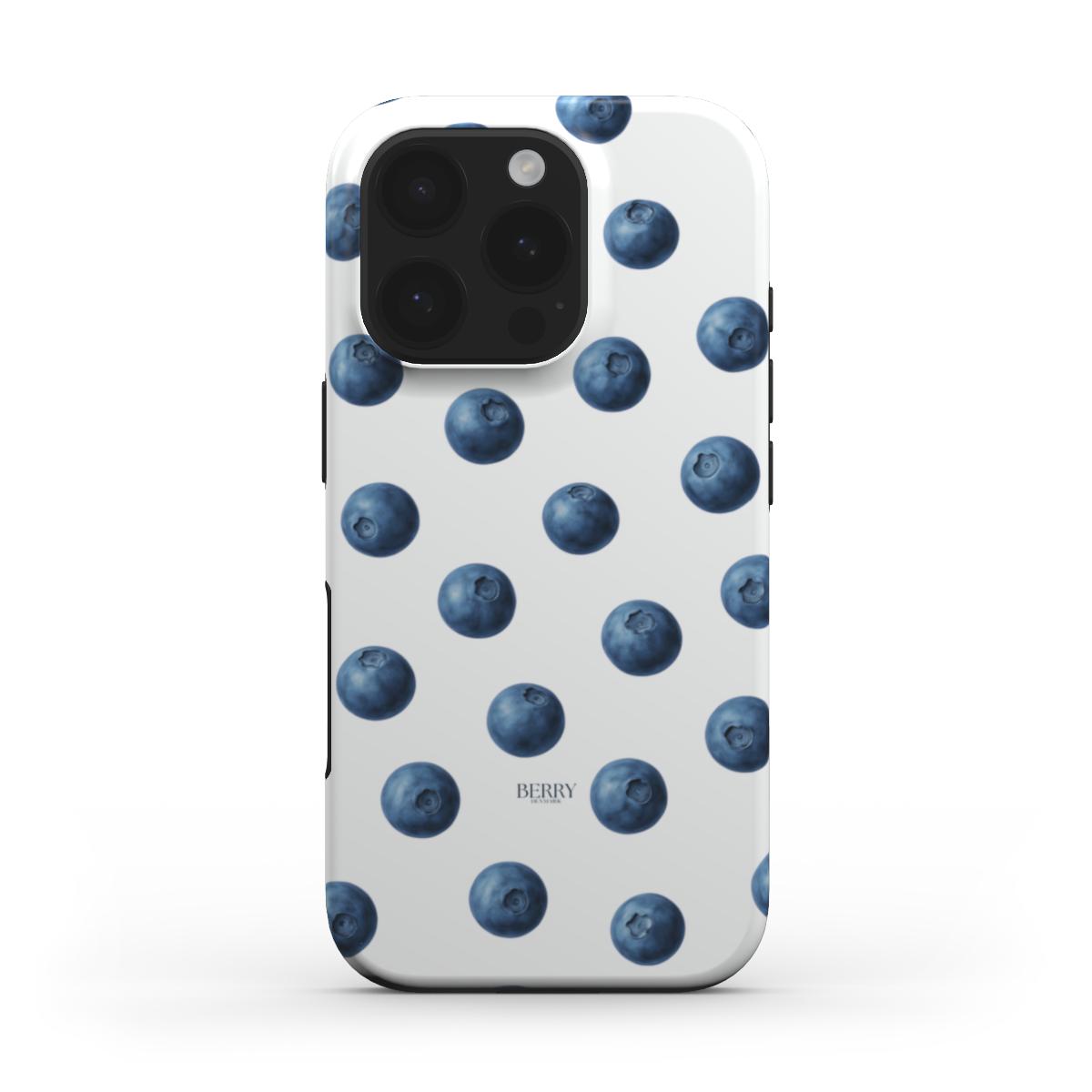 iPhone-skal med rosettmotiv färg: blå – Blueberry Kisses Clean