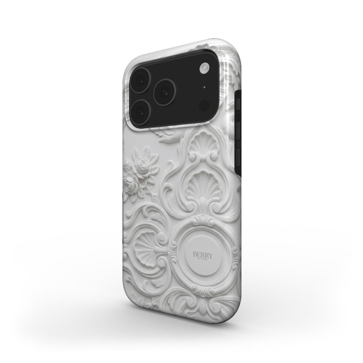 iPhone-Hülle mit dekorativem Muster – Ivory Stucco iPhone MagSafe
