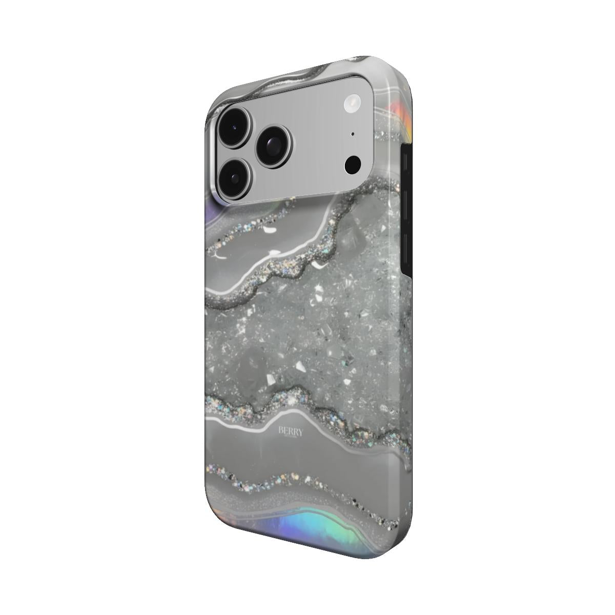 iPhone-deksel med marmormønster farge: sølv – Silver Marble Quartz