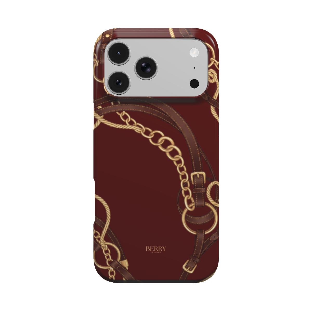 Funda para iPhone con diseño decorativo color: burdeos – Burgundy Equestrian