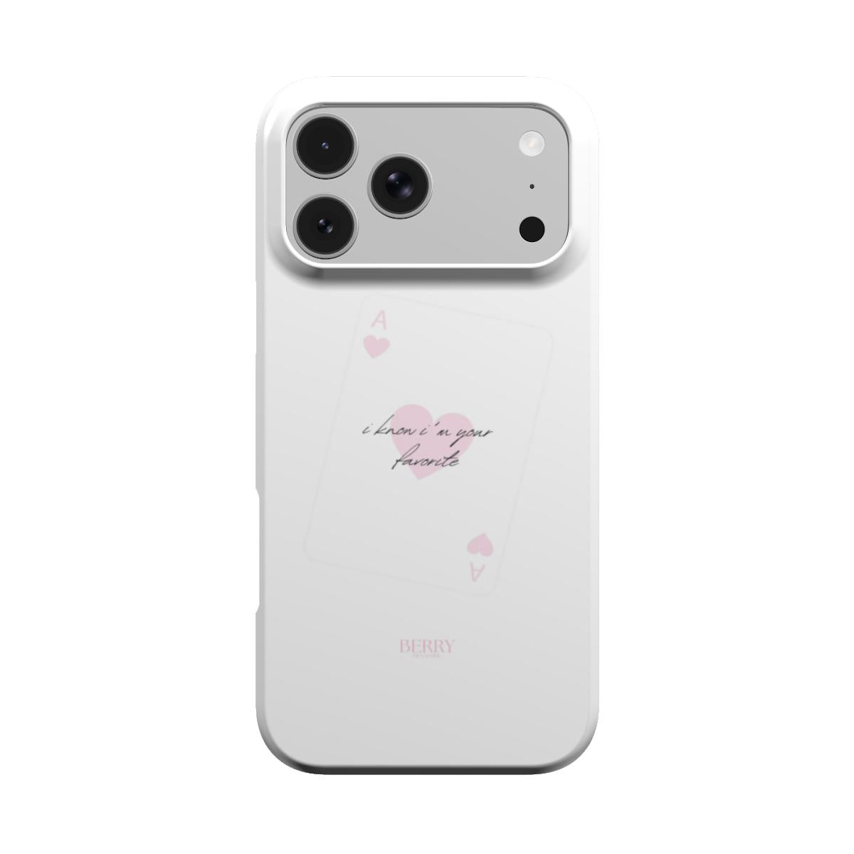 Lyserødt iPhone-cover med dekorativt design – I'm your favorite