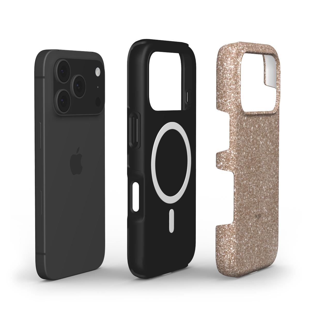 iPhone-hoesje met glamoureus ontwerp kleur: goud – Deep Gold Glam