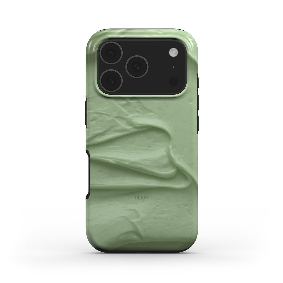 Funda para iPhone con suave patrón marmoleado color: verde matcha – Buttery Matcha