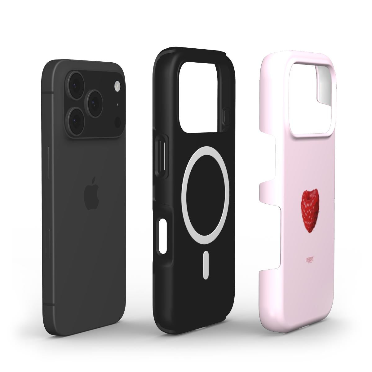 Funda para iPhone con motivo de rosas color: rosa palo – Raspberry Rose