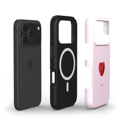 Funda para iPhone con motivo de rosas color: rosa palo – Raspberry Rose