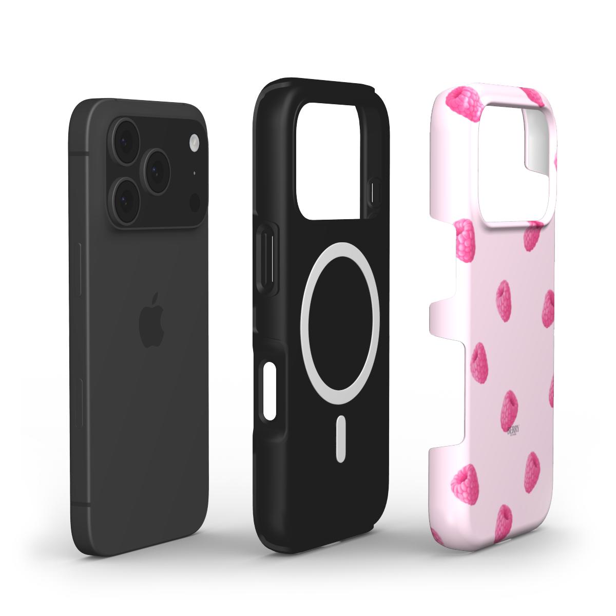 Rosa iPhone-cover med rosemotiv – Raspberry Kisses Rose
