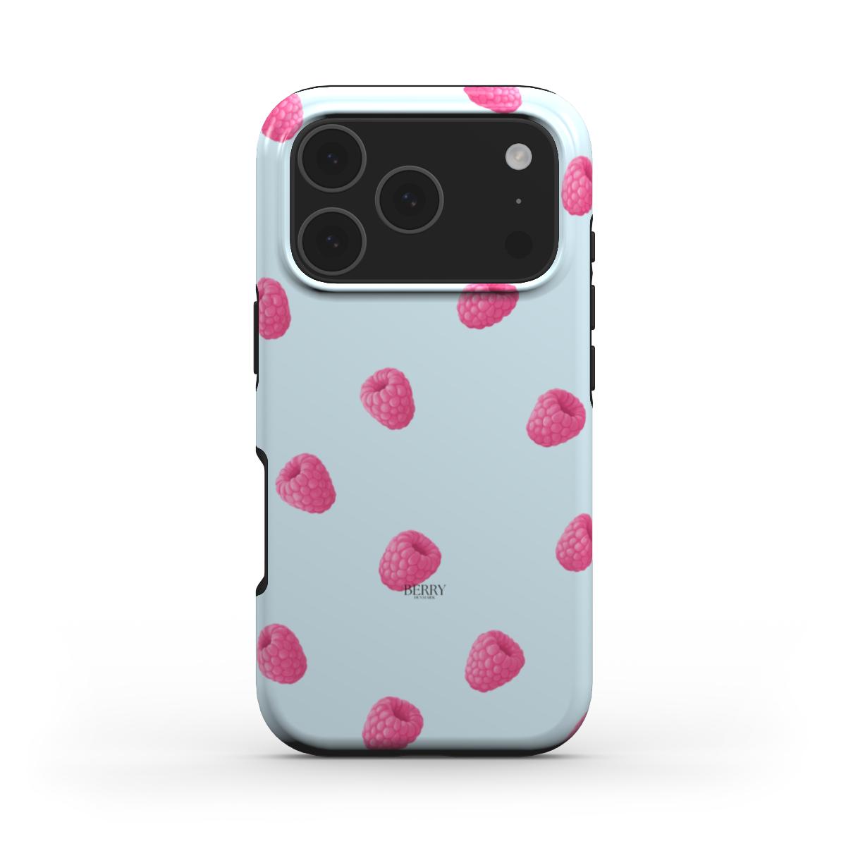 iPhone-hoesje met strak ontwerp voor een persoonlijke look – Raspberry Kisses Sky