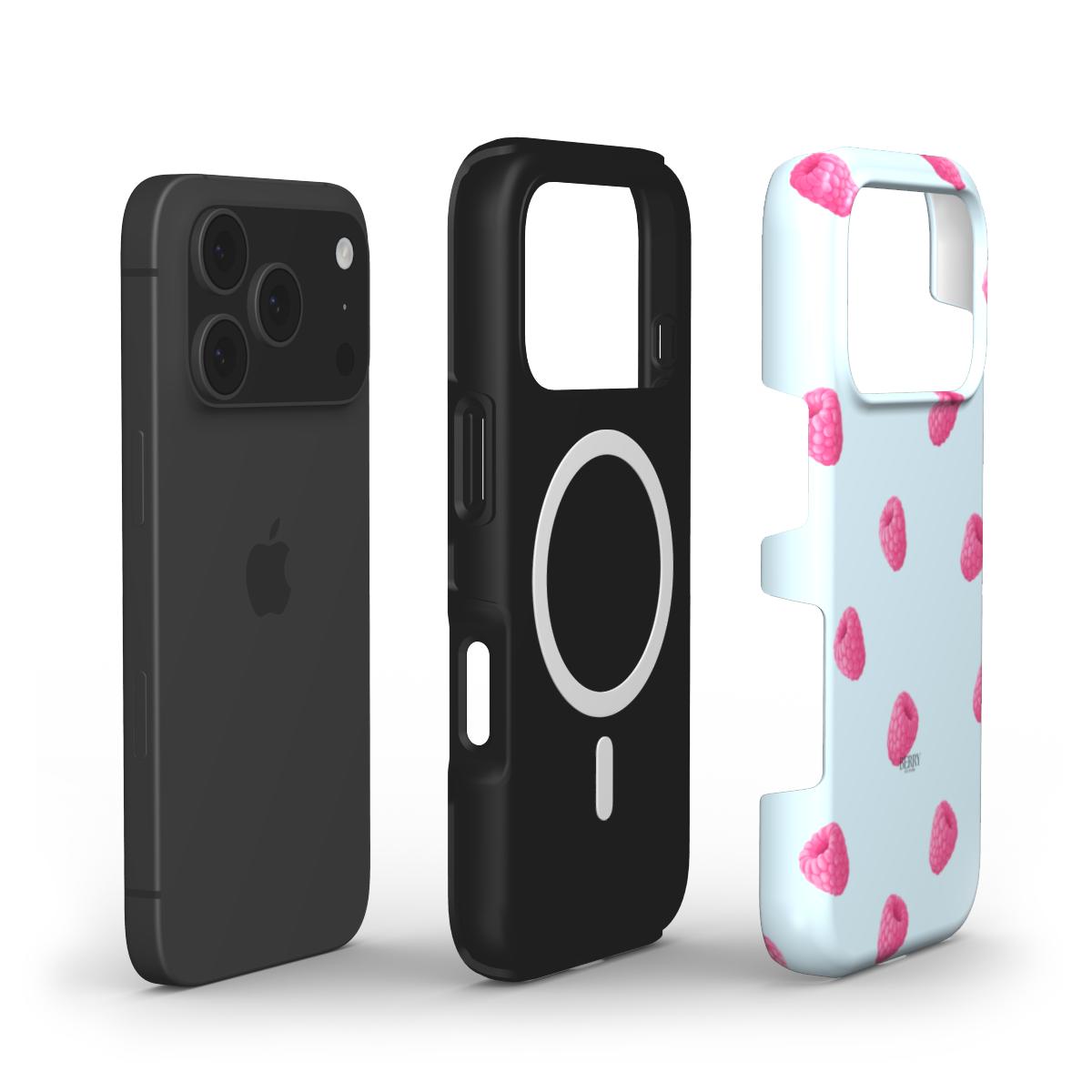 iPhone-hoesje met strak ontwerp kleur: roze – Raspberry Kisses Sky