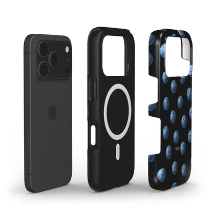 iPhone case with sleek design in blue – Blueberry Kisses Midnight