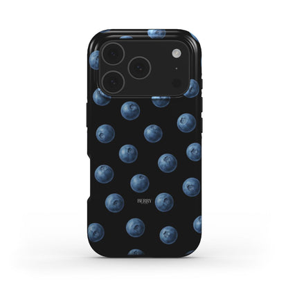 iPhone case with sleek design in blue – Blueberry Kisses Midnight