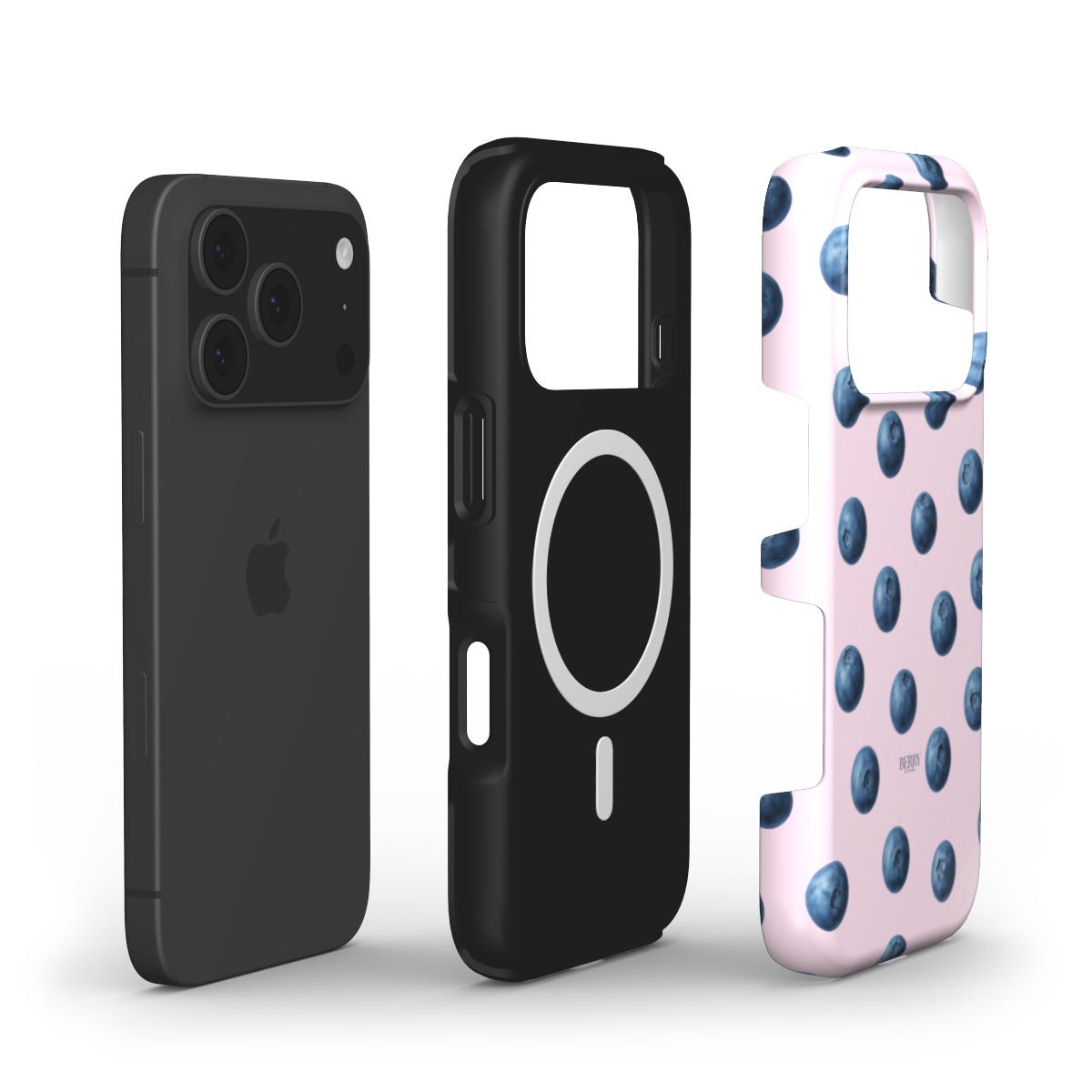 iPhone-hoesje met rozenmotief kleur: oudroze – Blueberry Kisses Rose