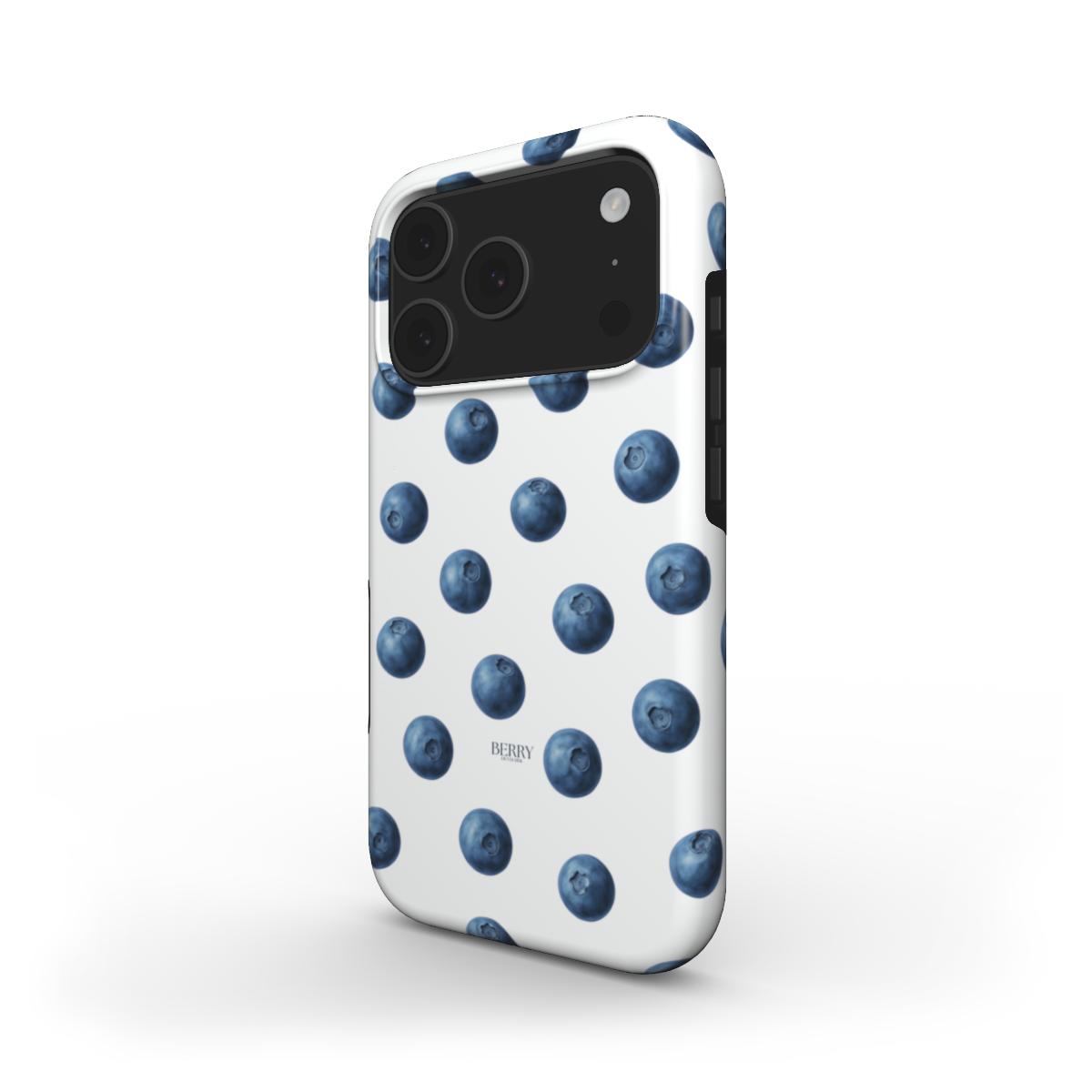 iPhone-skal med rosettmotiv färg: blå – Blueberry Kisses Clean