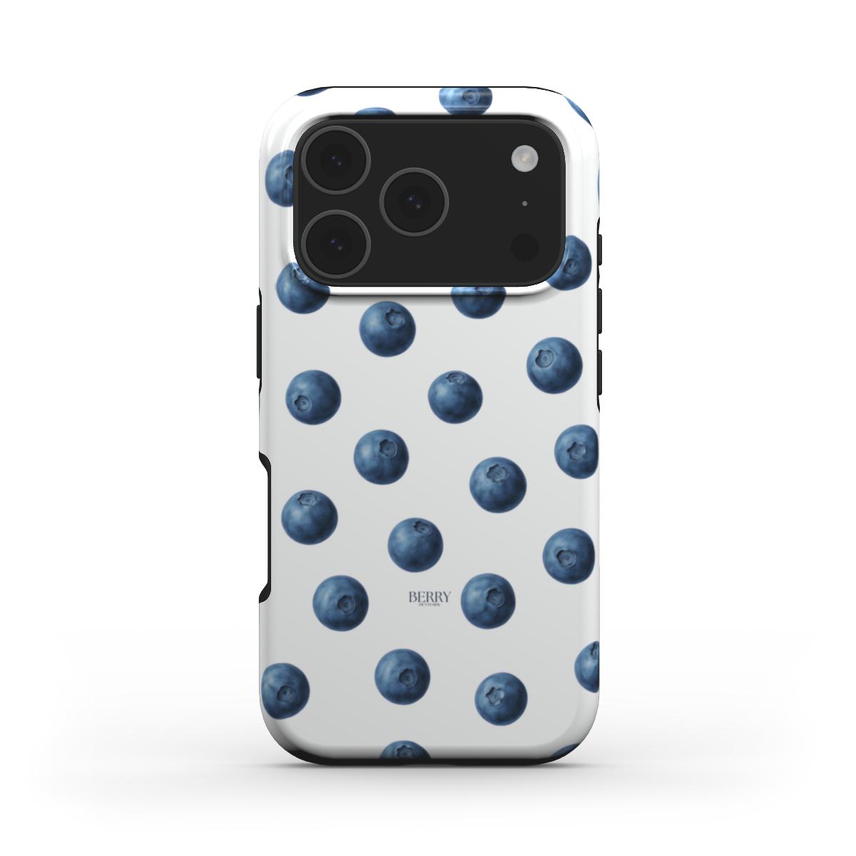 iPhone-skal med rosettmotiv färg: blå – Blueberry Kisses Clean