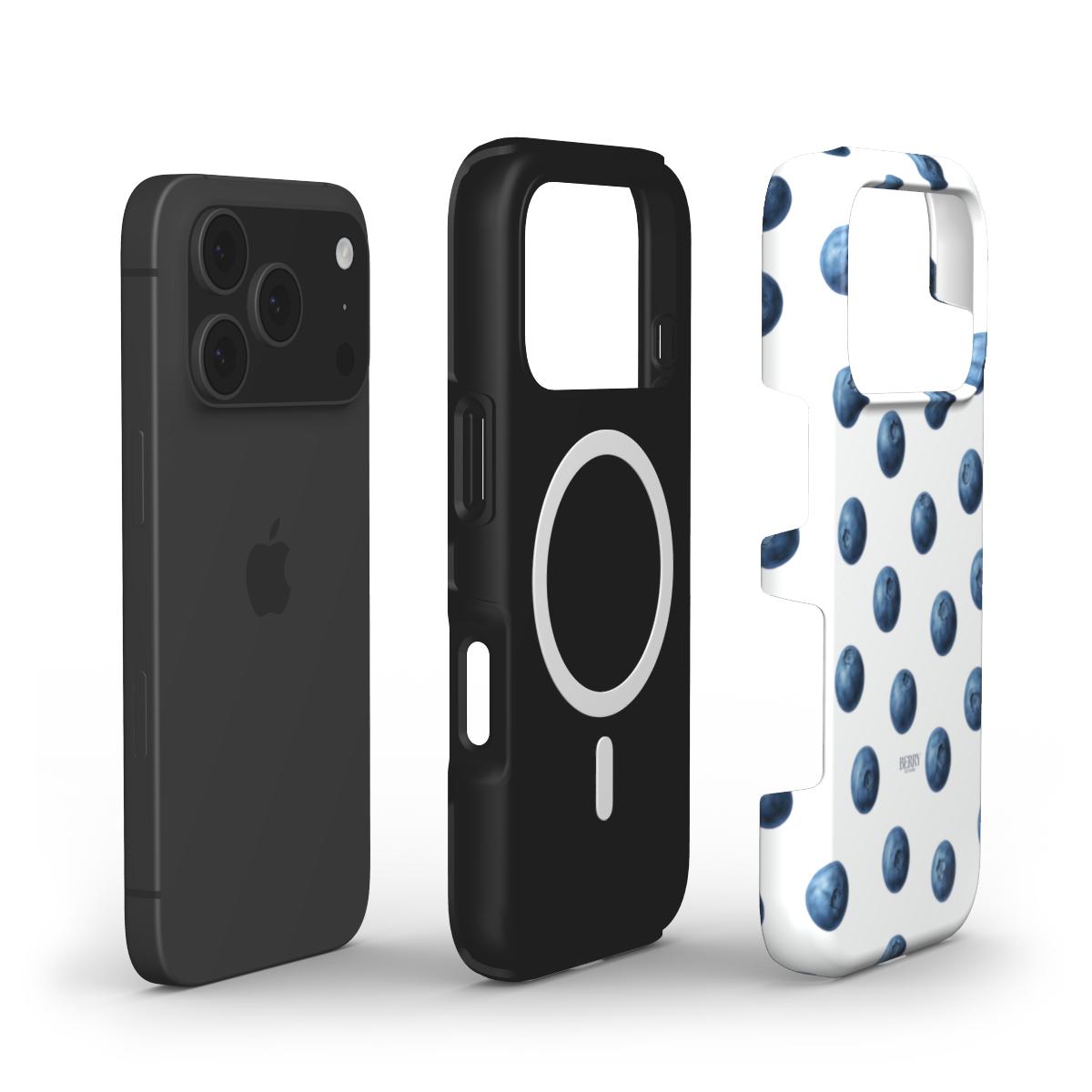 iPhone-skal med rosettmotiv för en personlig stil – Blueberry Kisses Clean