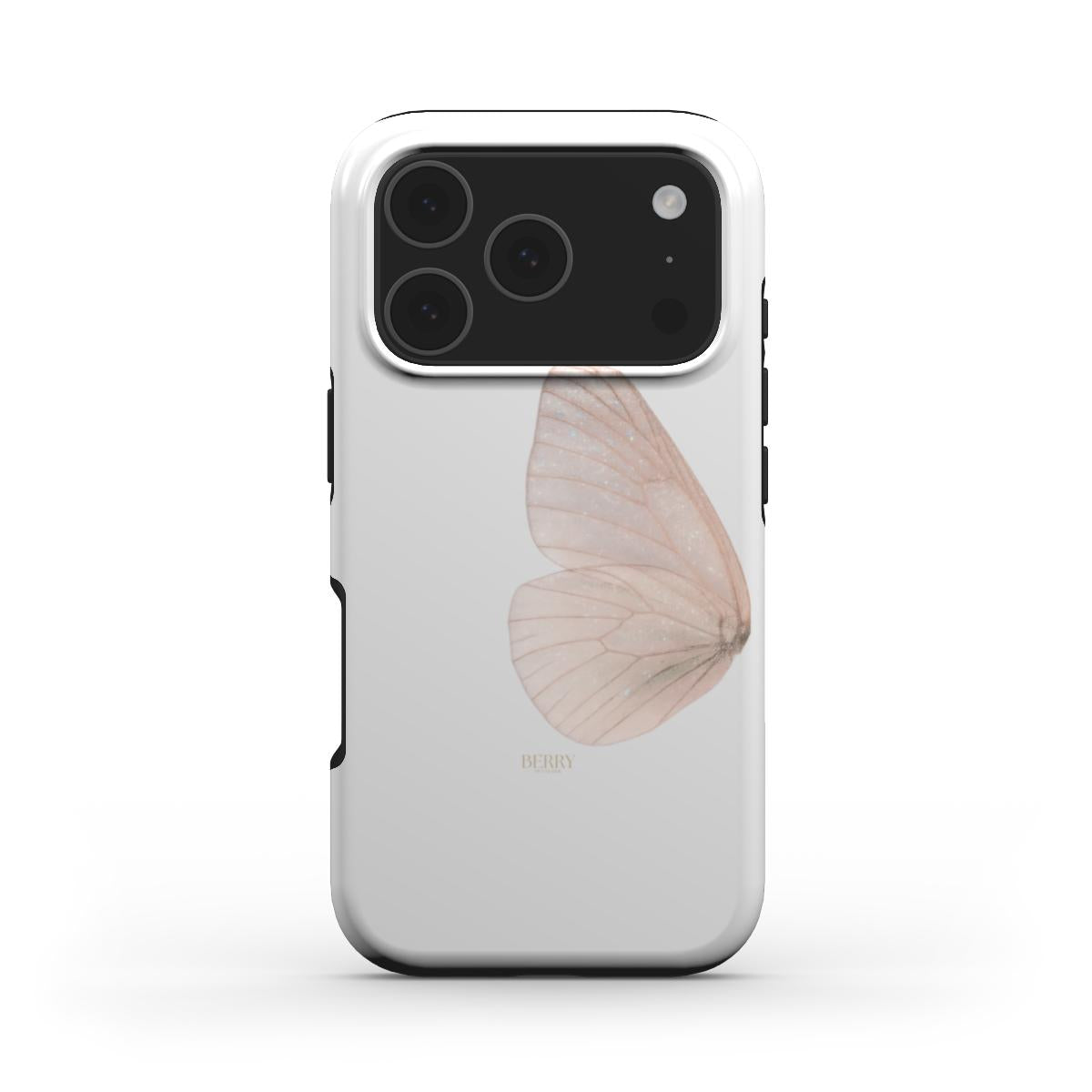 iPhone case with rose motif in rose pink – Butterfly Dreams Rosegold