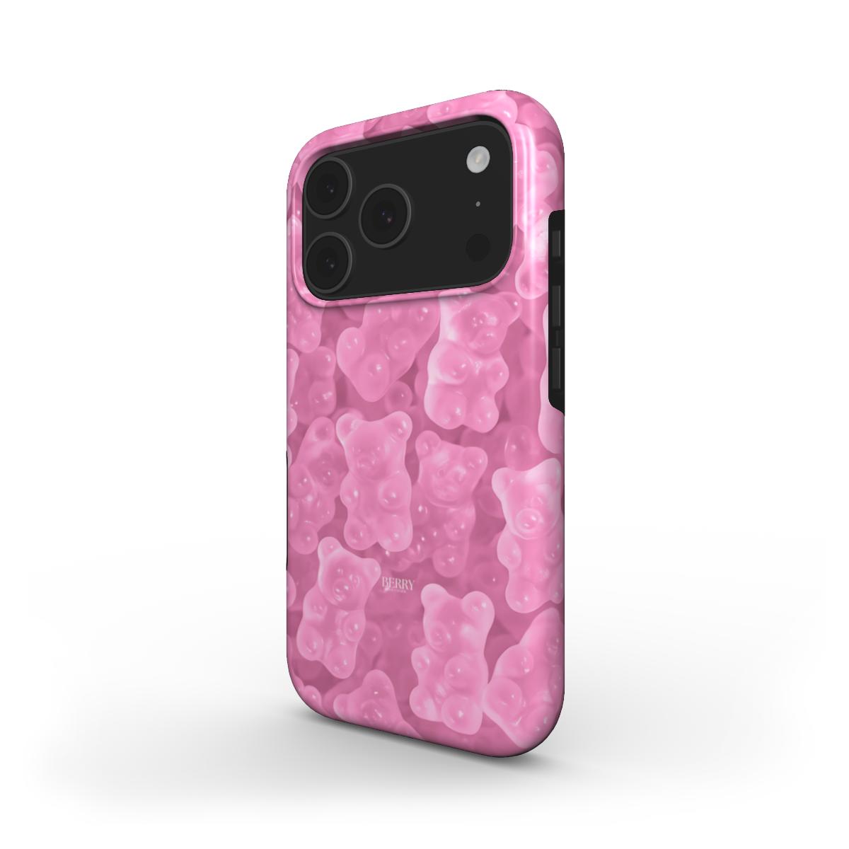 Funda para iPhone con diseño elegante color: rosa – Gummy iPhone MagSafe