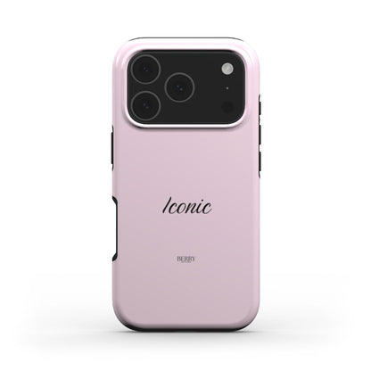 Coque pour iPhone avec motif de roses couleur : rose poudré – Iconic Rose