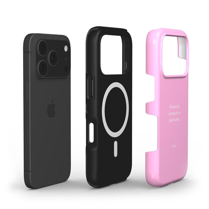 iPhone-skal med dekorativ design – All I want for christmas is a pink Bentley