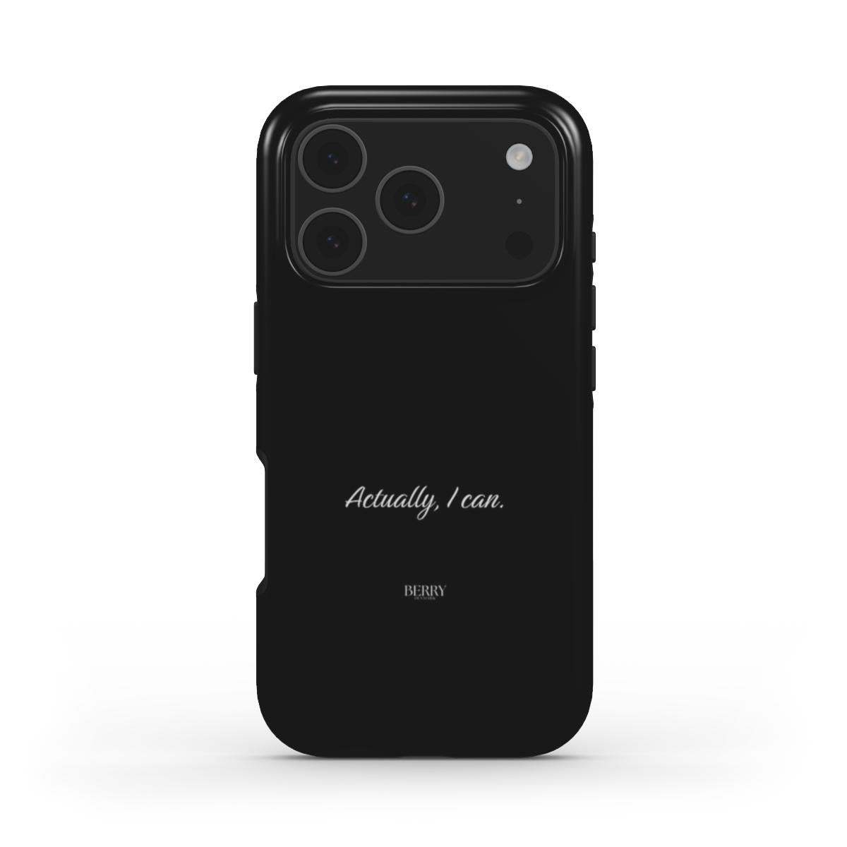 Funda para iPhone con diseño decorativo – Actually, I Can Midnight