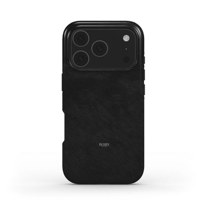 Black Fur mobilcover med dekorativt design i sort