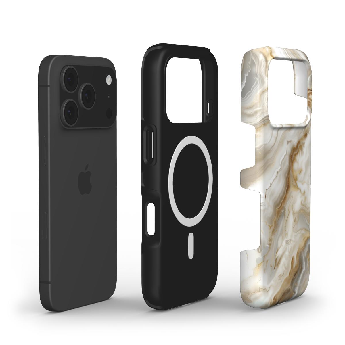 iPhone-Hülle mit Marmormuster – Desert Marble Quartz iPhone MagSafe