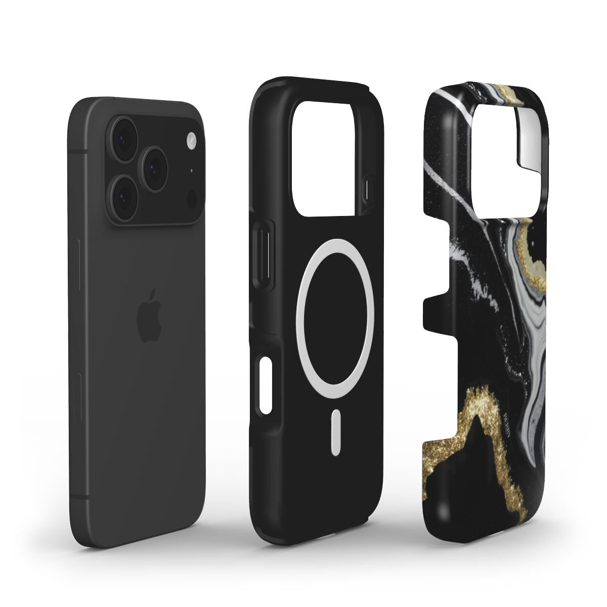 Θήκη iPhone με λαμπερό σχέδιο – Midnight Gold iPhone MagSafe