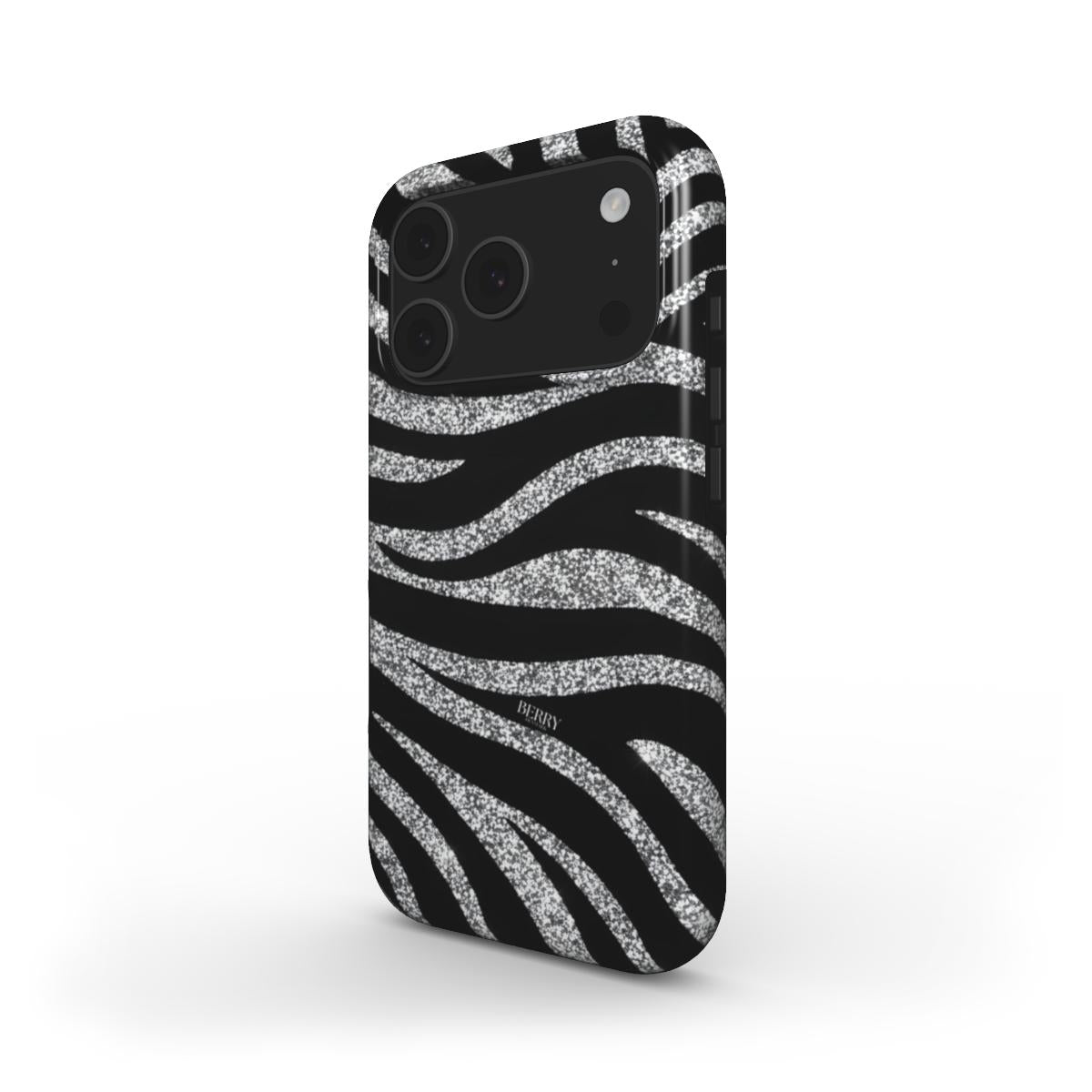 Crystal Zebra iPhone MagSafe mobilcover med stilrent design