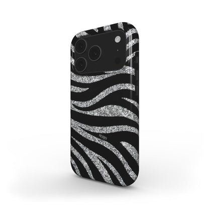 Crystal Zebra iPhone MagSafe mobilcover med stilrent design