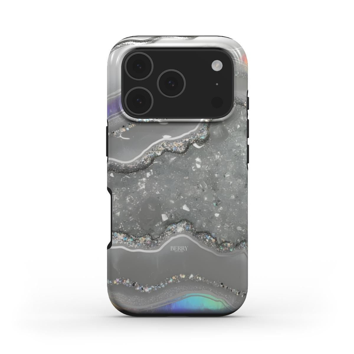 iPhone-deksel med marmormønster farge: sølv – Silver Marble Quartz iPhone MagSafe