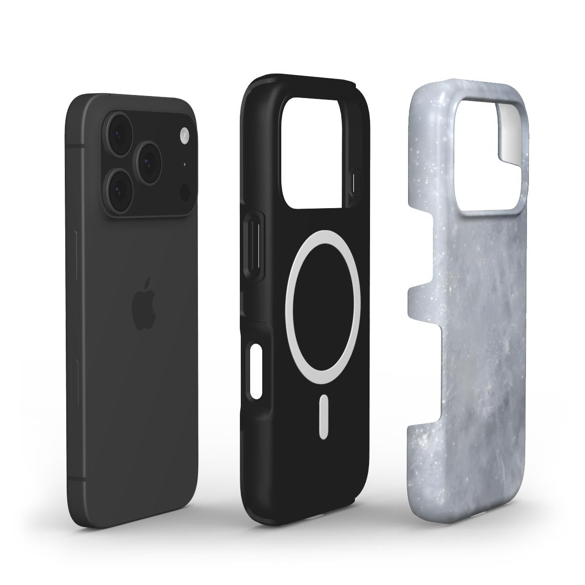 Θήκη iPhone με σχέδιο με γκλίτερ χρώμα: ασημί – Crispy Silver