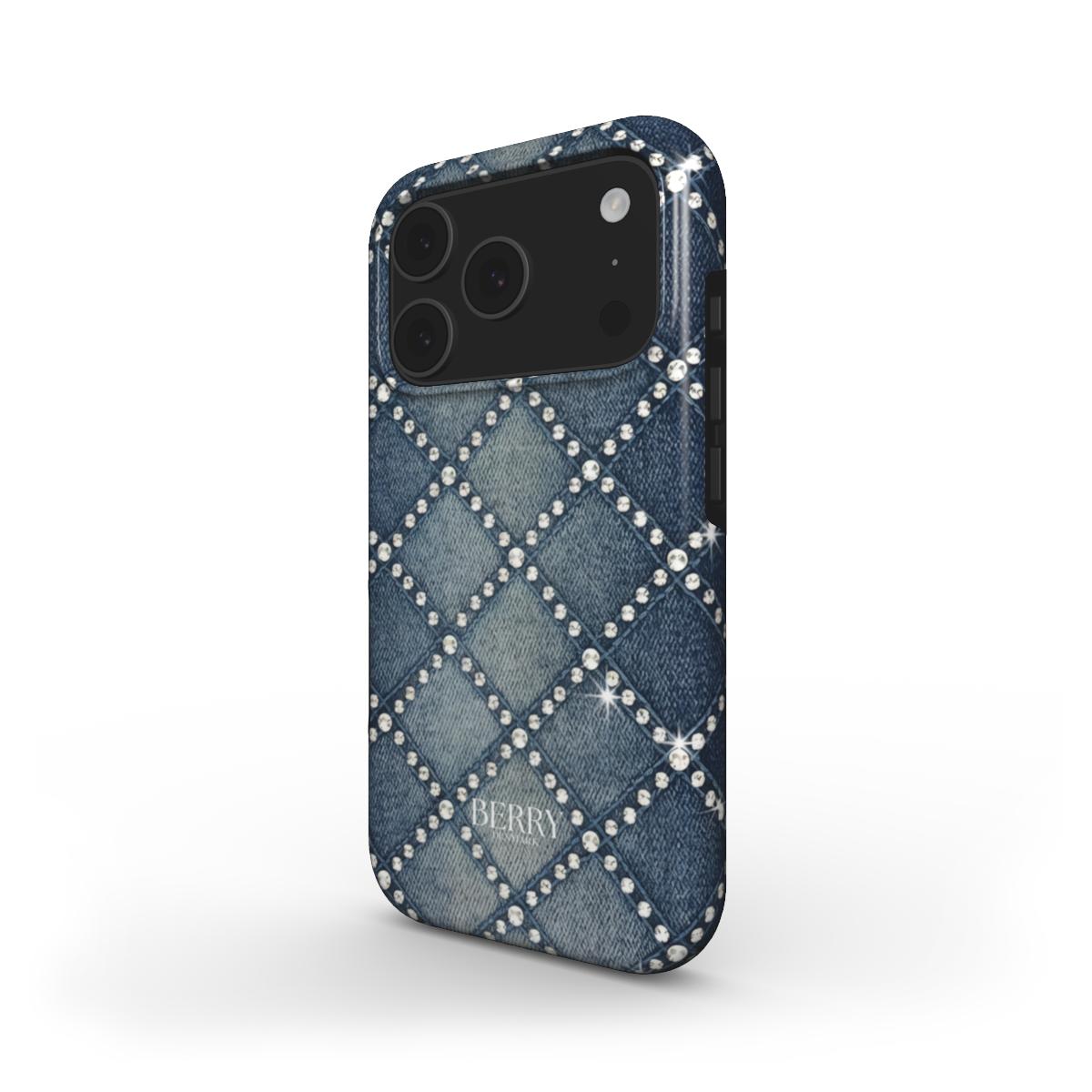 iPhone case with decorative pattern – 00's Denim iPhone MagSafe