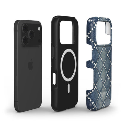 iPhone case with decorative pattern – 00's Denim iPhone MagSafe