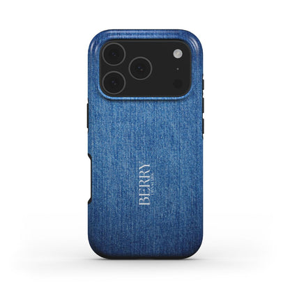 iPhone case with decorative pattern in blue – Blue Jeans iPhone MagSafe