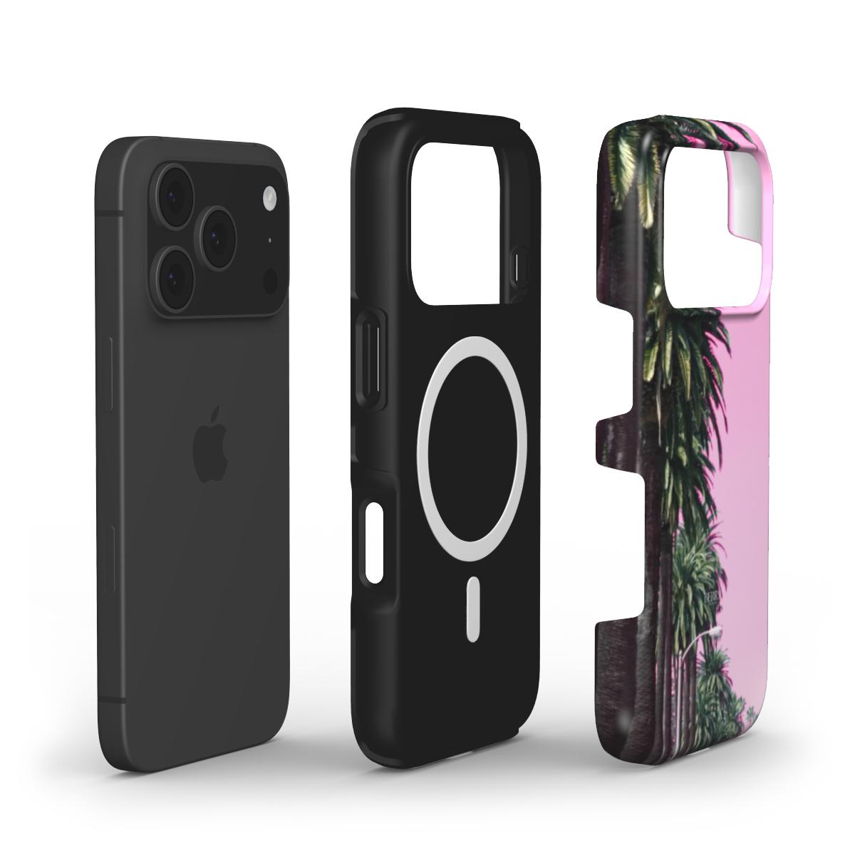 Custodia per iPhone con motivo di palme colore: rosa – Pink Dreams iPhone MagSafe