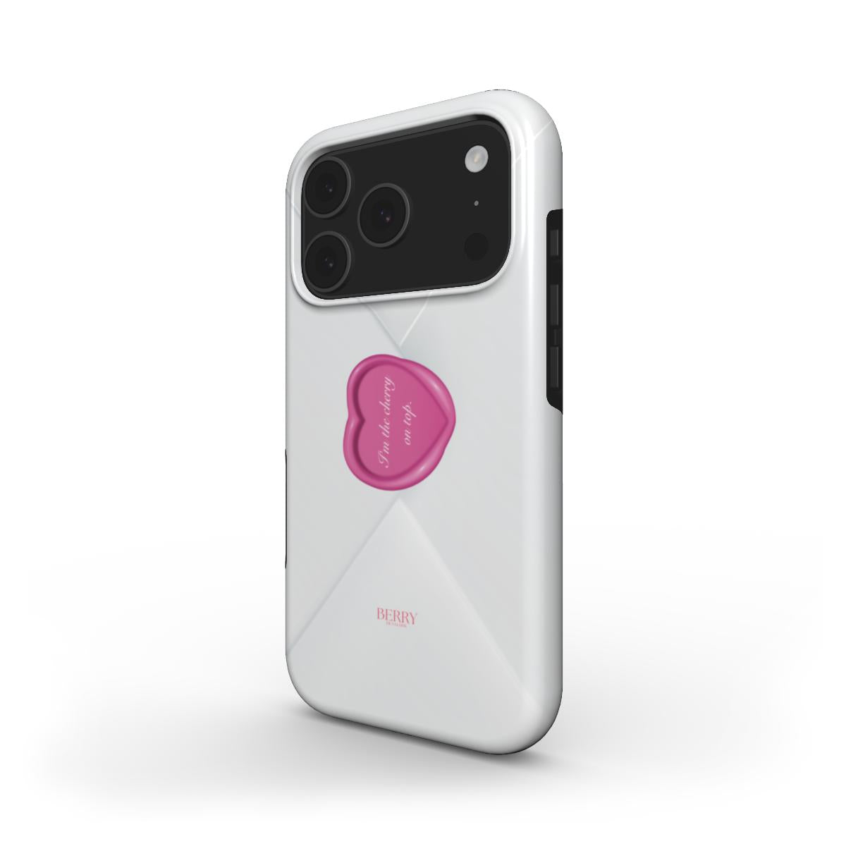 Funda para iPhone con motivo de cerezas color: rosa – The Cherry On Top iPhone MagSafe