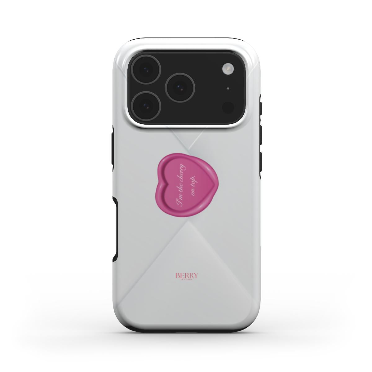 Funda para iPhone con motivo de cerezas color: rosa – The Cherry On Top iPhone MagSafe