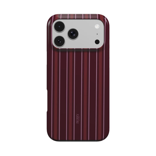 iPhone-Hülle mit Streifendesign Farbe: Bordeaux – Pomegranate