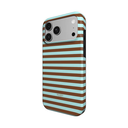 iPhone-Hülle mit Streifen Farbe: Blau – Blueberry Cookie