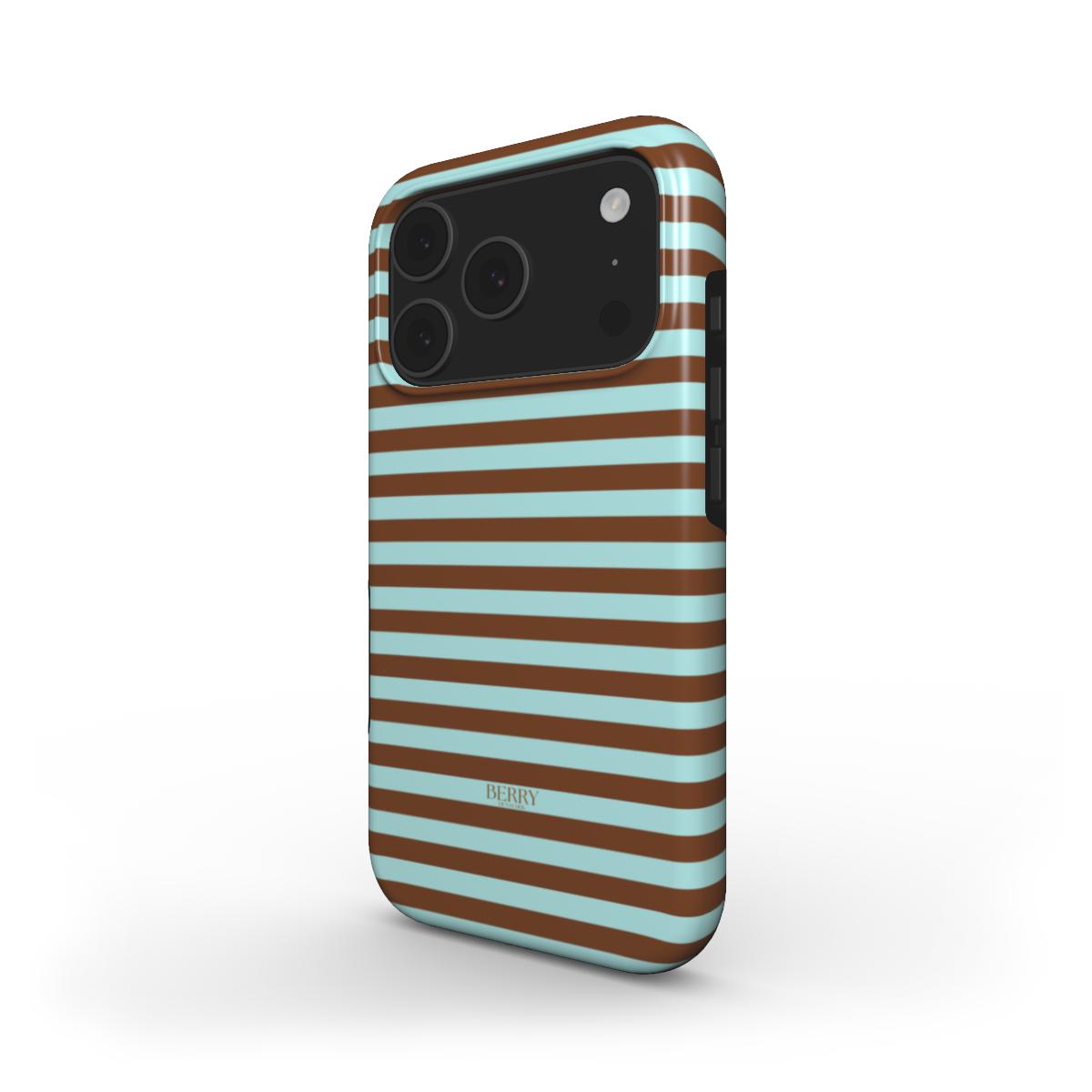 iPhone-Hülle mit Streifen – Blueberry Cookie