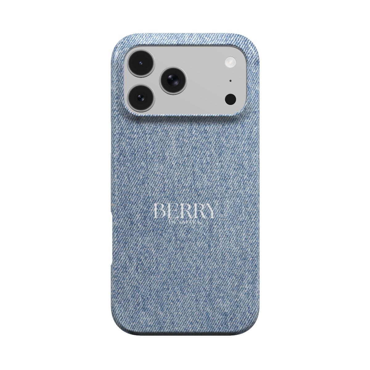 iPhone-Hülle mit schlichtem Design – Denim Girly