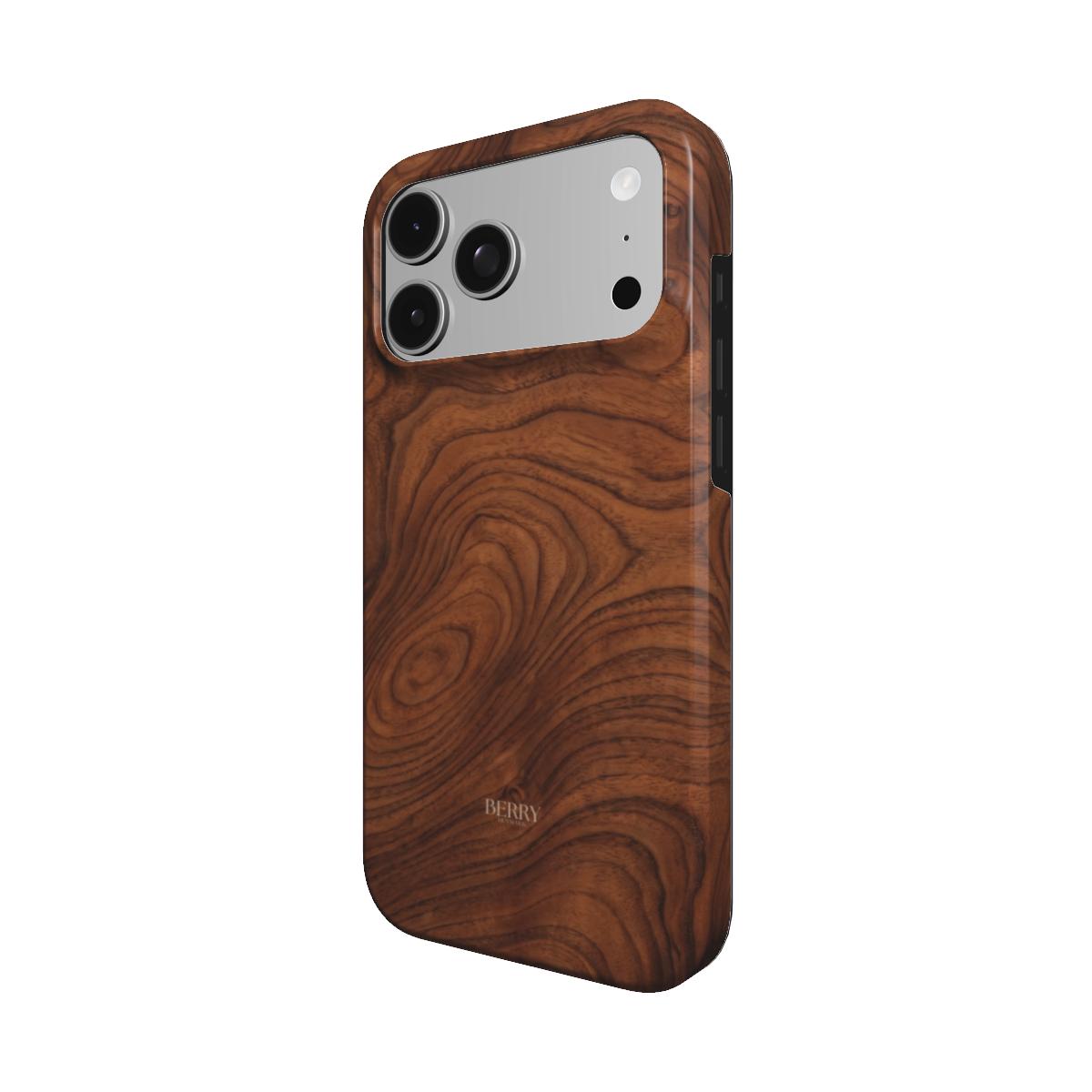 iPhone case with wood grain pattern – Chestnut iPhone MagSafe