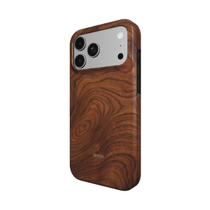 iPhone case with wood grain pattern – Chestnut iPhone MagSafe