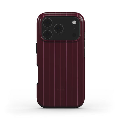 Burgundy Fifth – ボルドーのストライプデザインのiPhoneケース