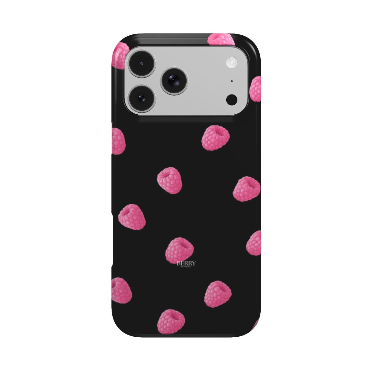 Funda para iPhone con diseño elegante color: rosa – Raspberry Kisses Midnight