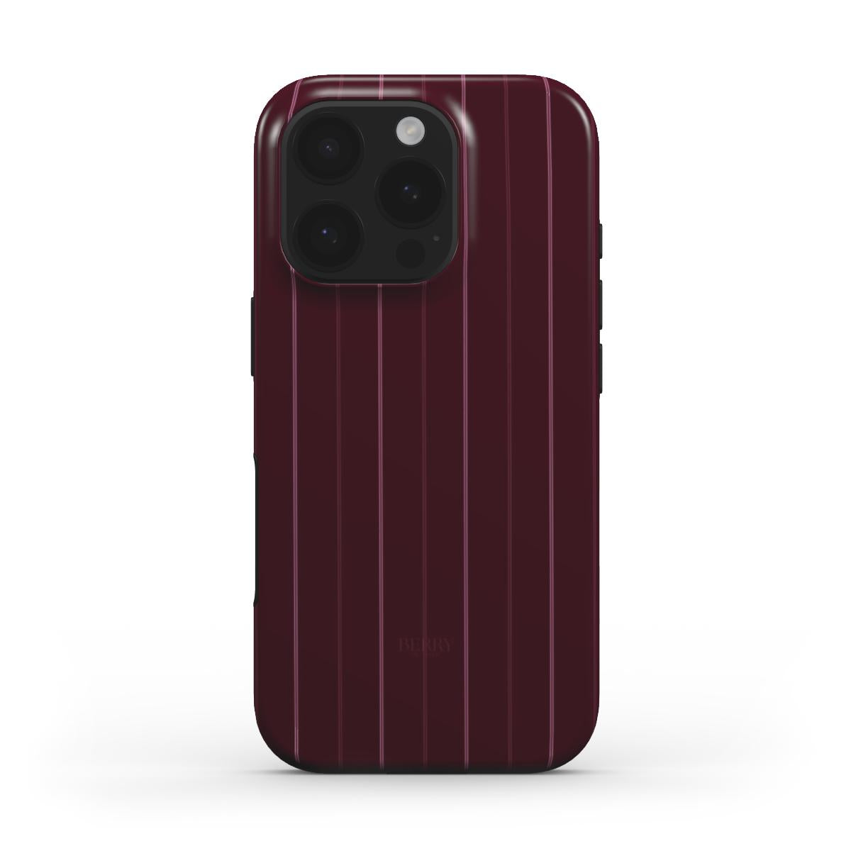 Burgundy Fifth – ボルドーのストライプデザインのiPhoneケース
