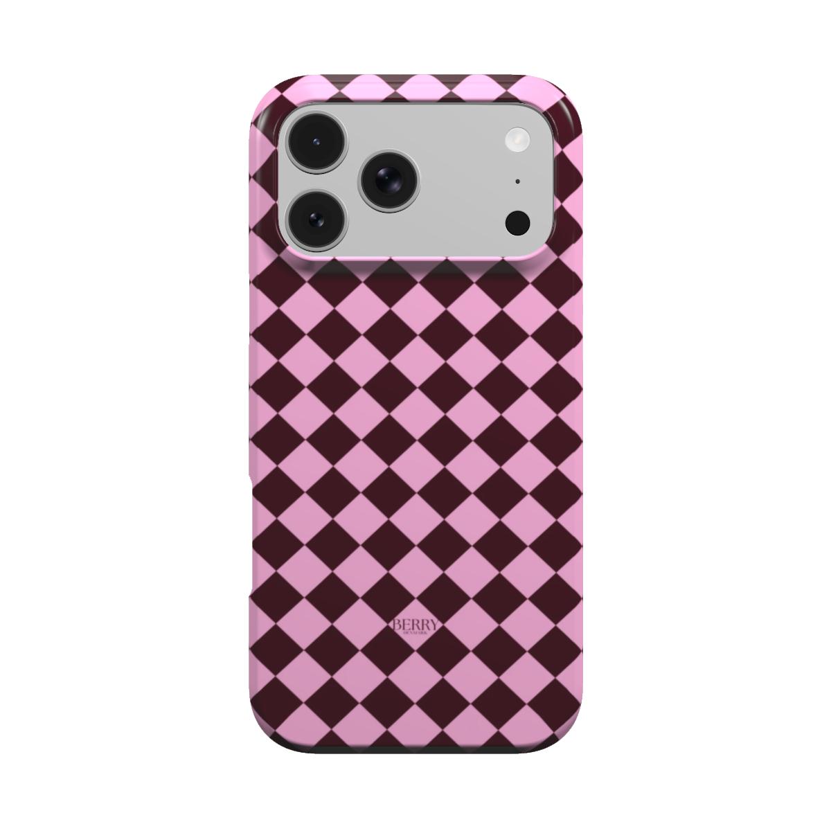 iPhone-skal med stilren design färg: vinröd – Pink Avenue