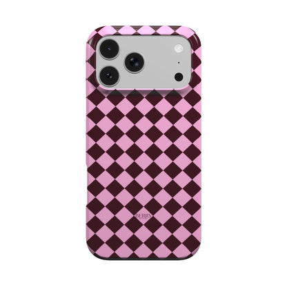 iPhone-skal med stilren design färg: vinröd – Pink Avenue