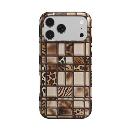 Funda para iPhone con estampado de leopardo – Glass Cat iPhone MagSafe